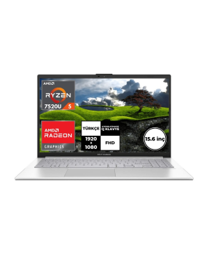 Asus Vivobook Go 15 E1504FA-NJ115 Ryzen 5 7520U 8 GB 512 GB SSD R. Graphics 15.6" Full HD Notebook