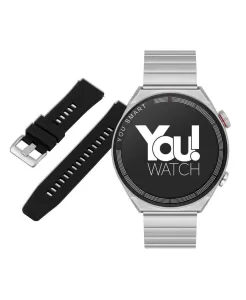 You Watch R13-ar131 You Silver & Black Metal Unisex Kol Saati