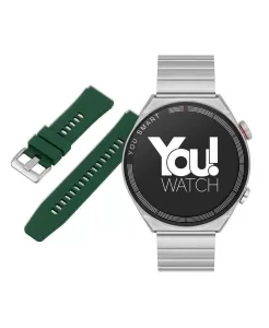 You Watch R13-ar136 You Silver & Green Unisex Kol Saati