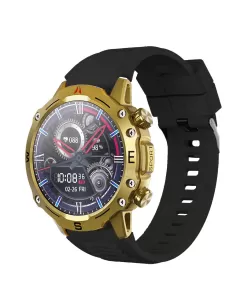 You Watch R15-ar153 You Gold & Black Silicon Unisex Kol Saati