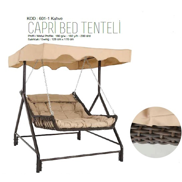 Capri Bed Tenteli 601-1 Kahve