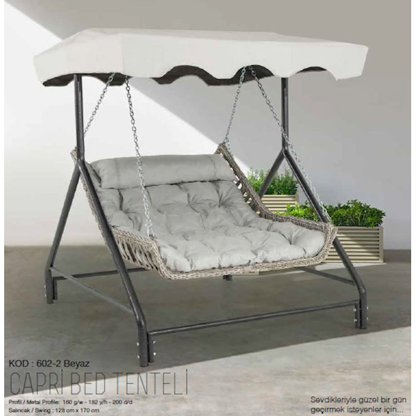 Capri Bed Tenteli 602-2 Beyaz