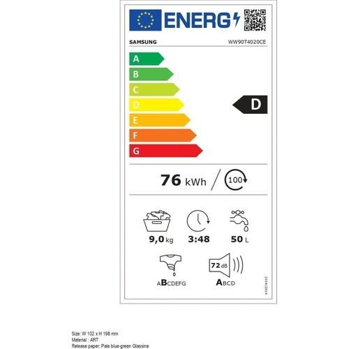 Samsung Ww90cgc04daeah 9 Kg 1400 Devir Çamaşır Makinesi Beyaz