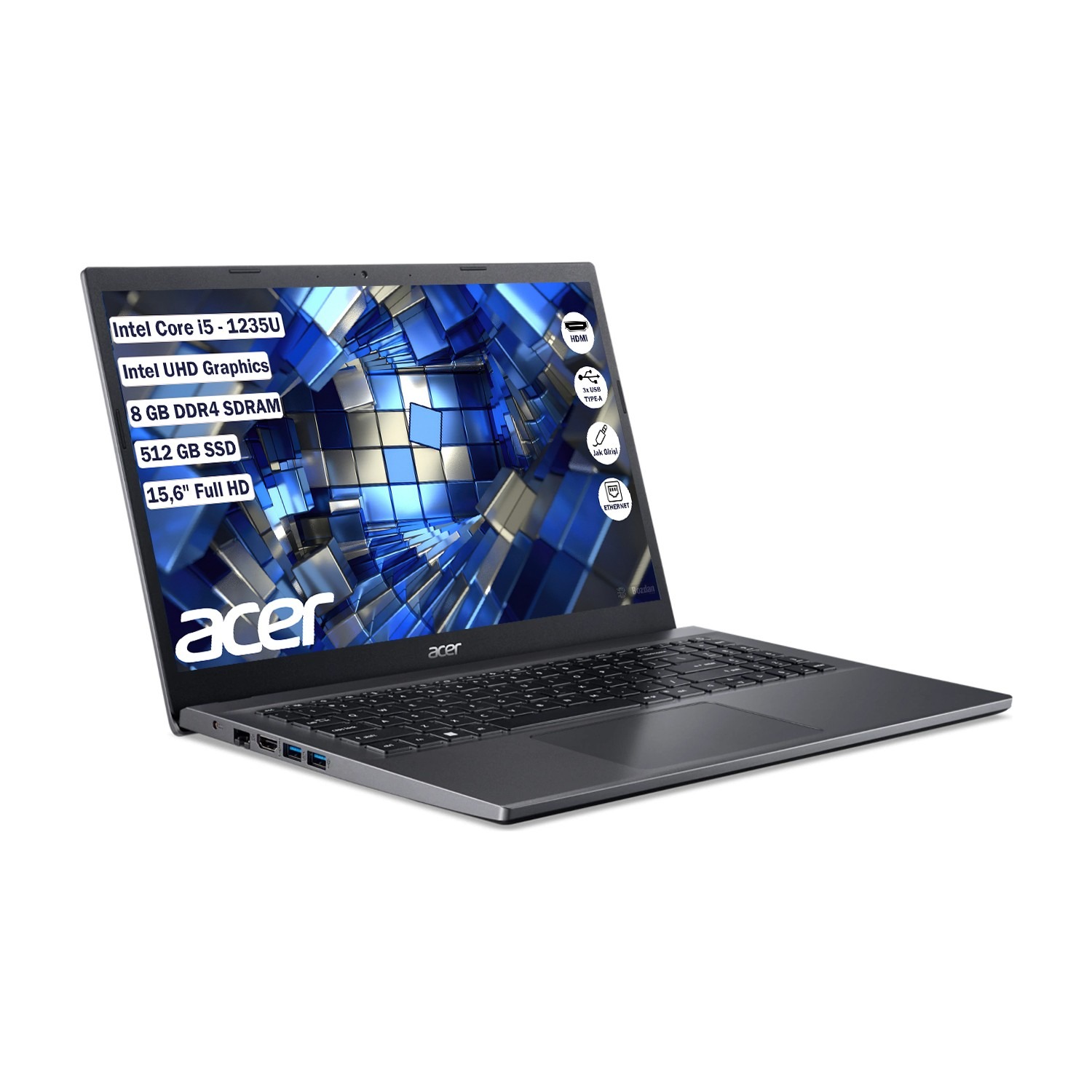 Acer Extensa 15 - I5 1235U 8 GB Ram 512 GB SSD Freedos 15.6