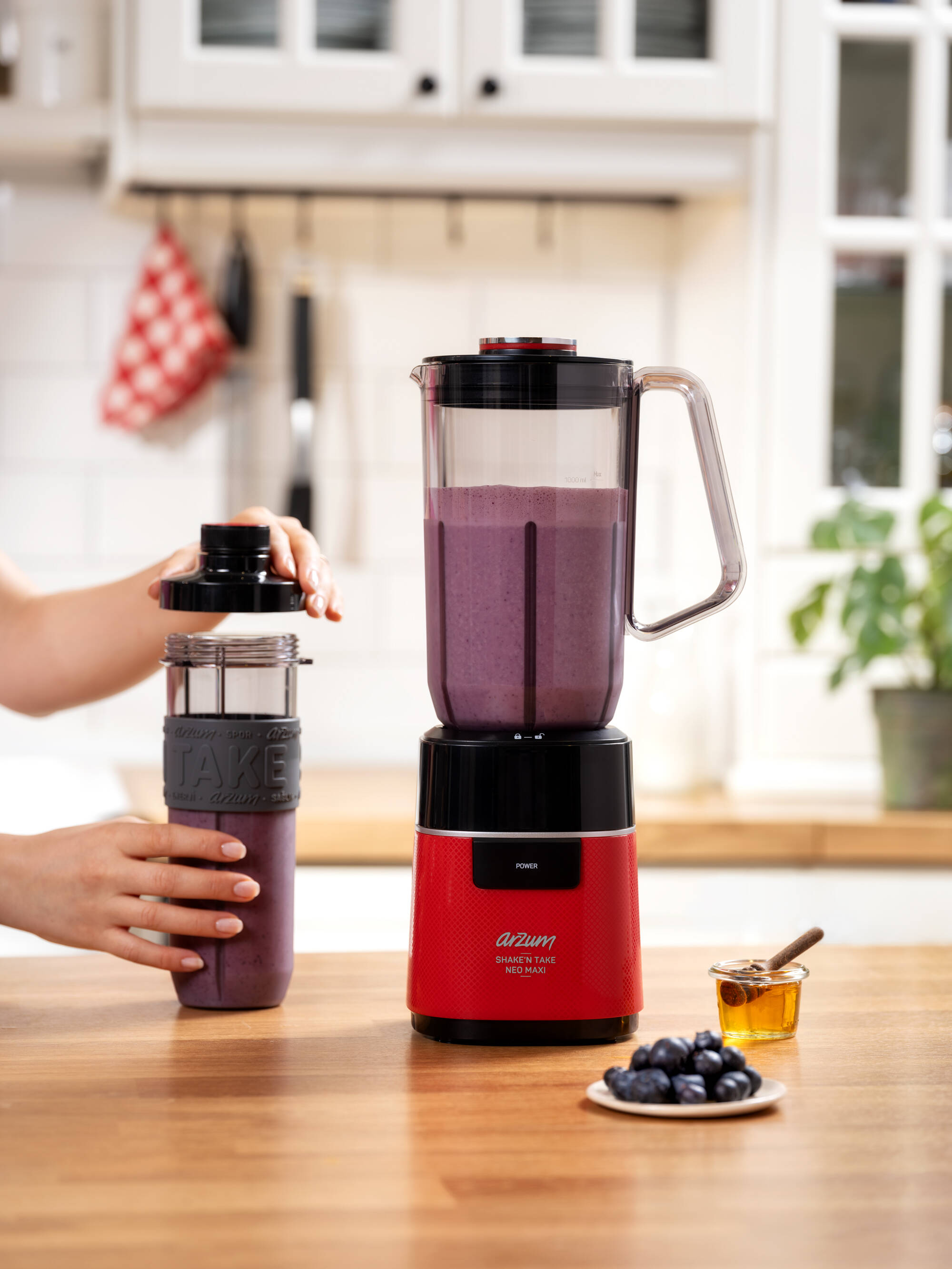 Arzum Ar1174-k Shake'n Take Neo Maxi Sürahi Blender Kırmızı