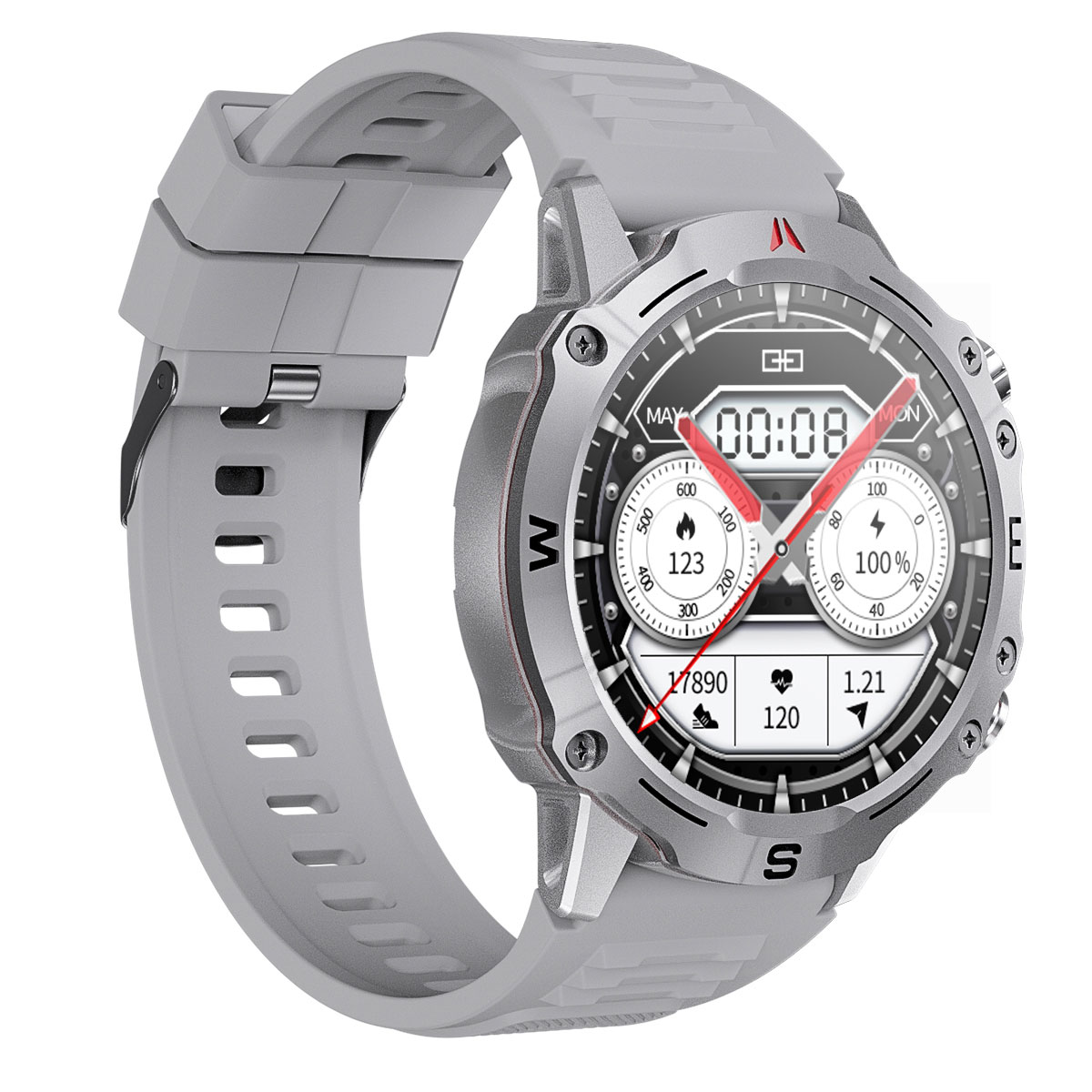 You Watch R15-ar154 You Silver & Grey Silicon Unisex Kol Saati