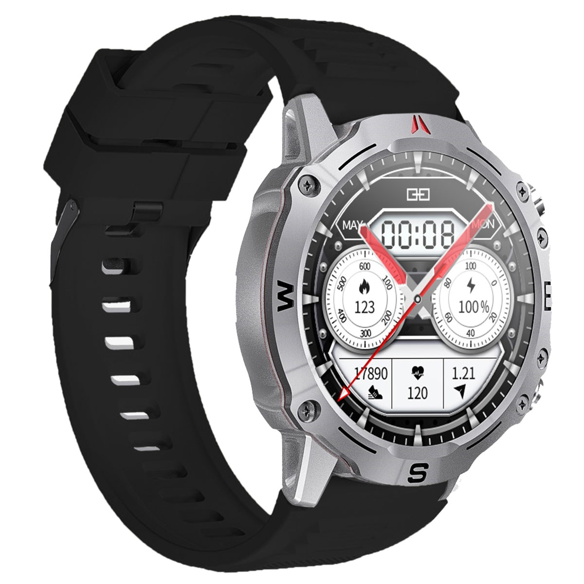 You Watch R15-ar156 You Silver & Black Silicon Unisex Kol Saati