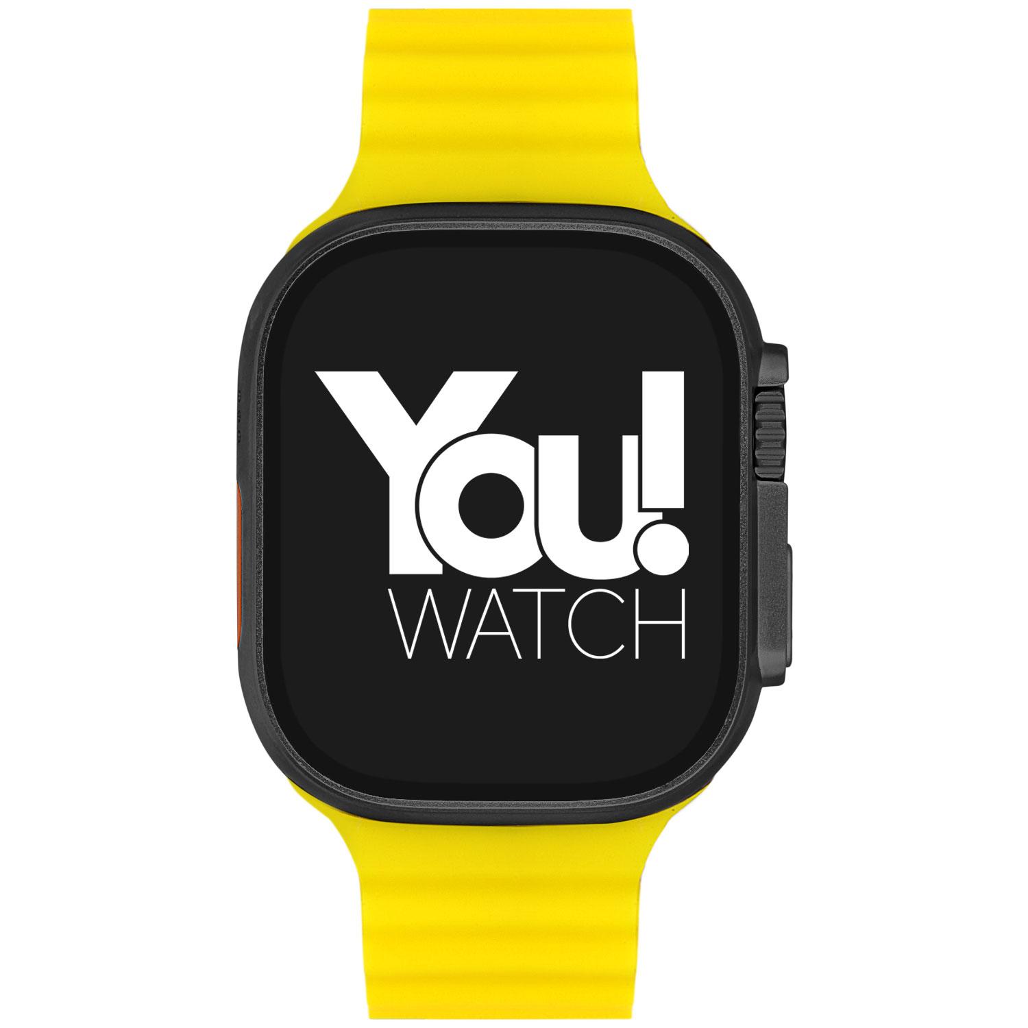 You Watch A8-a82pro You Black & Yellow Silicon Unisex Kol Saati