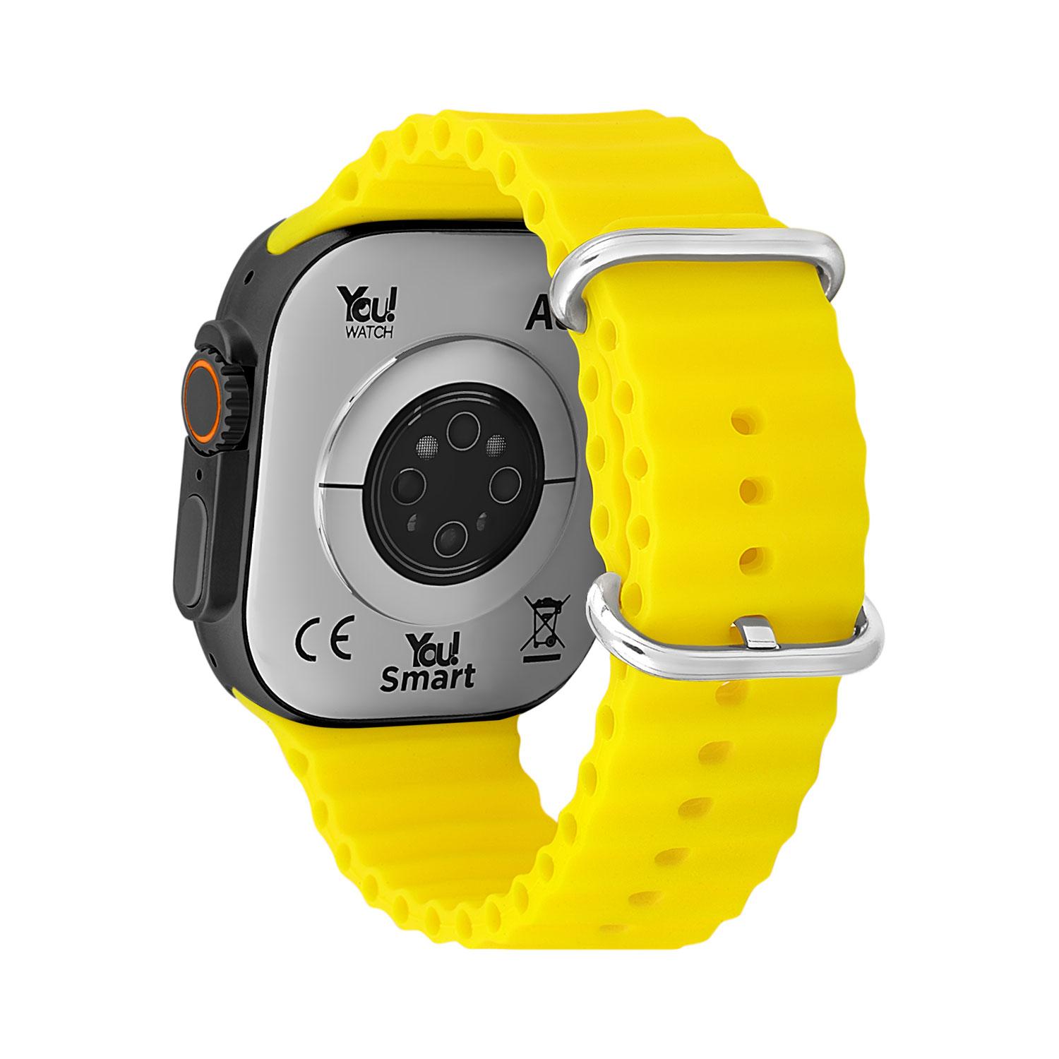 You Watch A8-a82pro You Black & Yellow Silicon Unisex Kol Saati