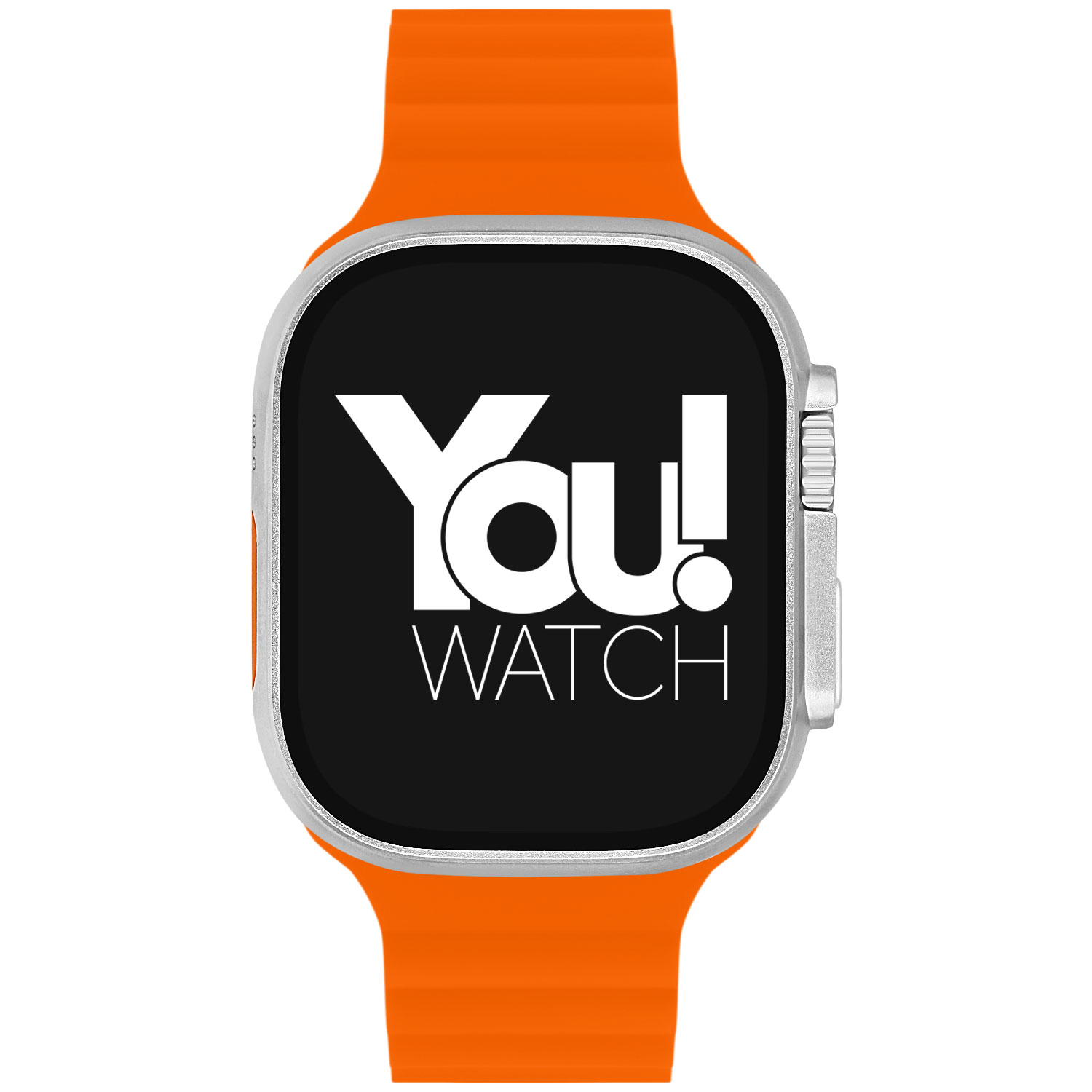 You Watch A8-a83pro You Silver & Orange Silicon Unisex Kol Saati