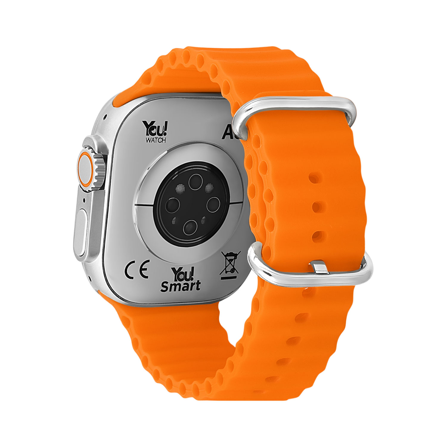 You Watch A8-a83pro You Silver & Orange Silicon Unisex Kol Saati