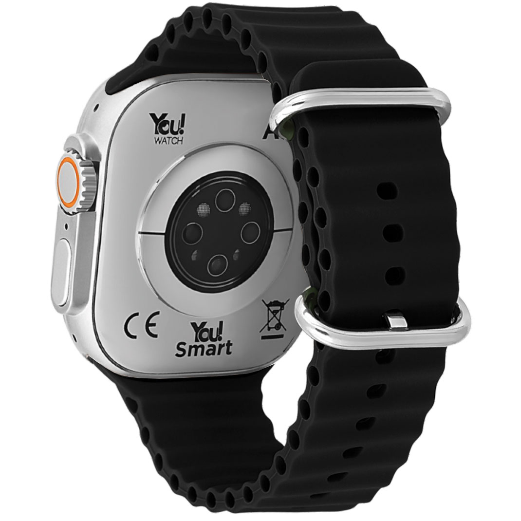 You Watch A8-a85pro You Silver & Black Silicon Unisex Kol Saati