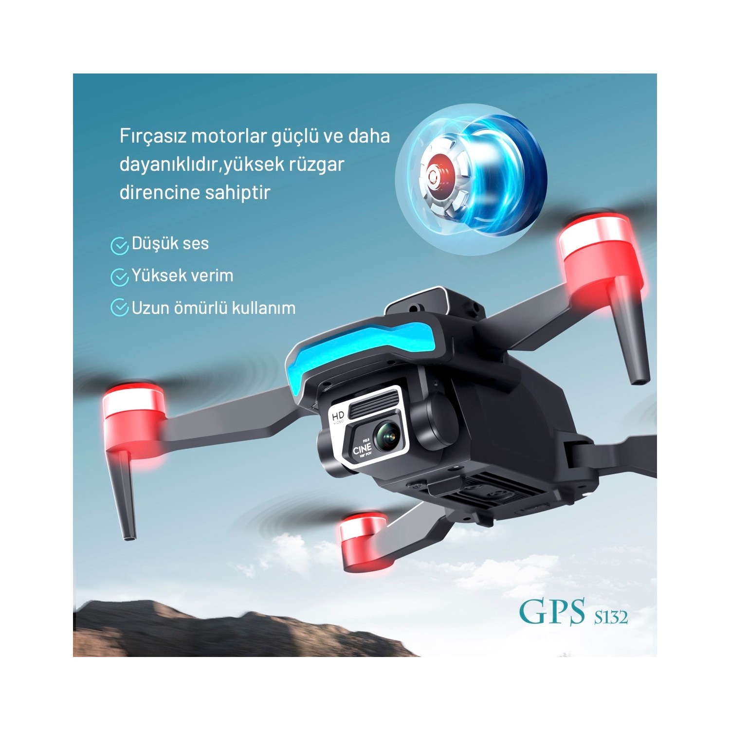 Piha S132 Gps Drone 1080plus Hd Çift Kamera 5g Wı-fı Drone