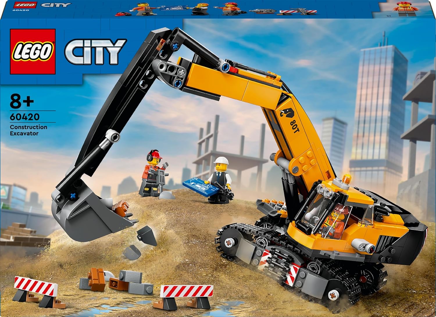 Lego 60420 City Sarı İnşaat Ekskavatörü