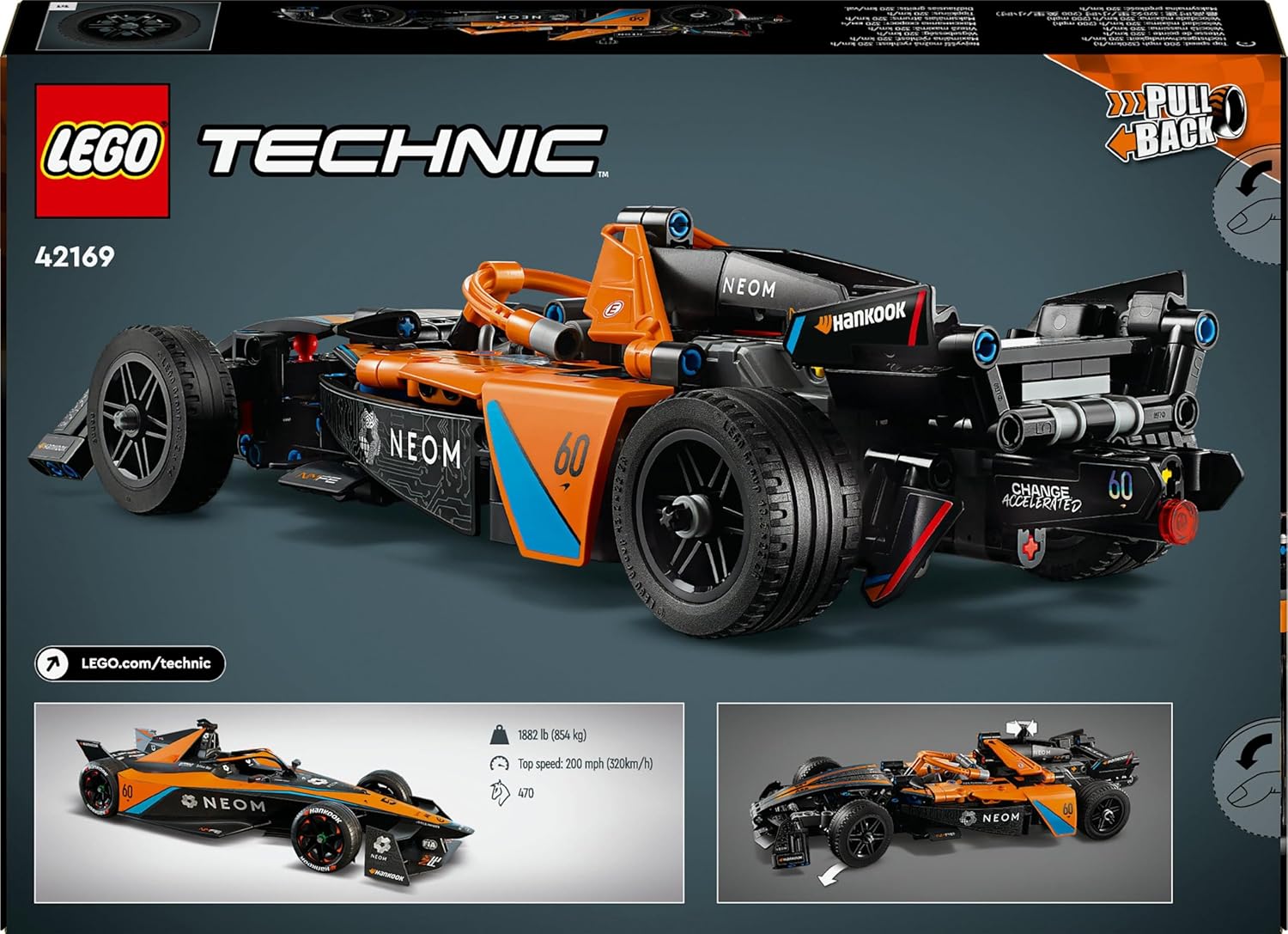 Lego 42169 Technic Neom Mclaren Formula E Yarış Arabası