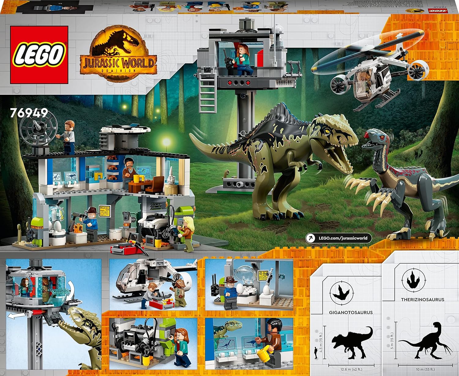 Lego 76949 Jurassic World Giganotosaurus Ve Therizinosaurus Saldırısı