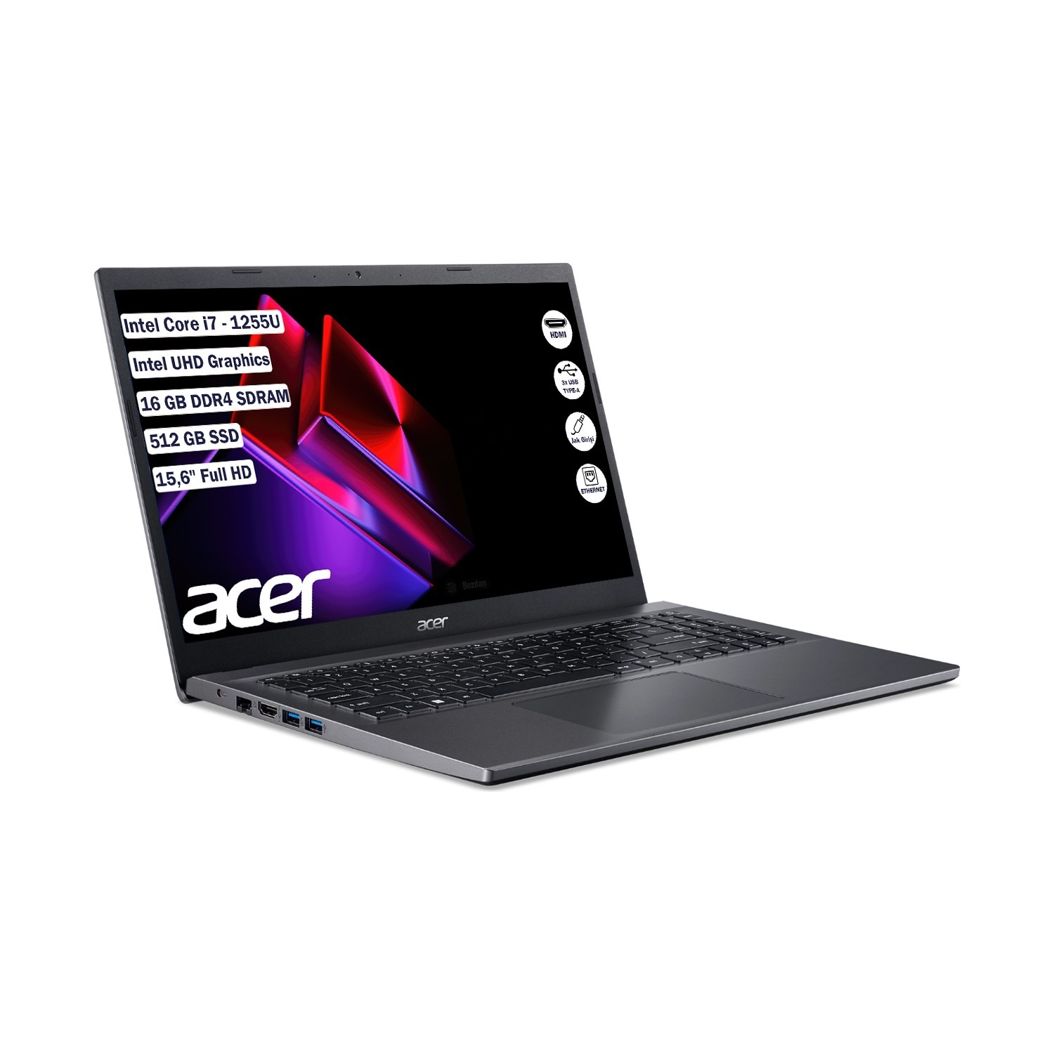 Acer Extensa 15 EX215-55-704F NX.EGYEY.006 i7-1255U 16 GB 512 GB SSD 15.6