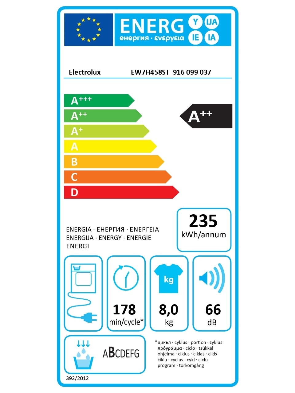 Electrolüx Ew7h458st 8 Kg Kurutma Makinesi