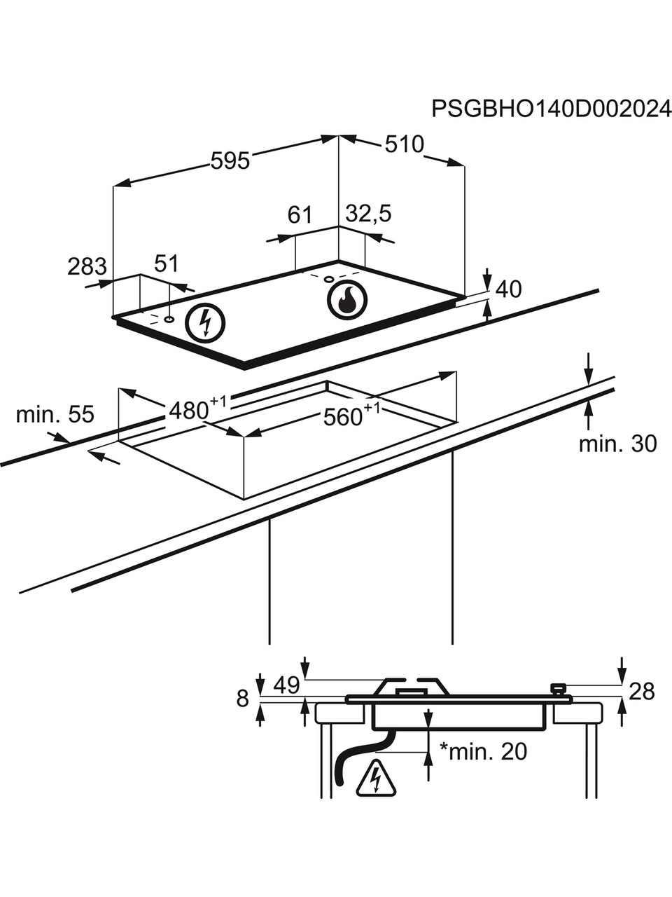 Electrolüx Kgs6424sx 60cm Ankastre Setüstü Ocak