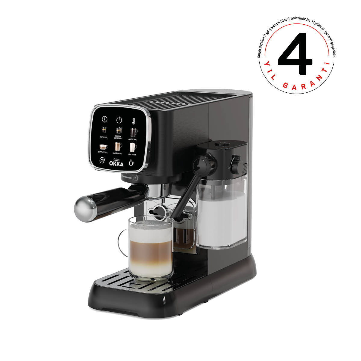 Arzum Ok0032-05 Okka Espresso Solo M Yarı Otomatik Espresso Makinesi Krom