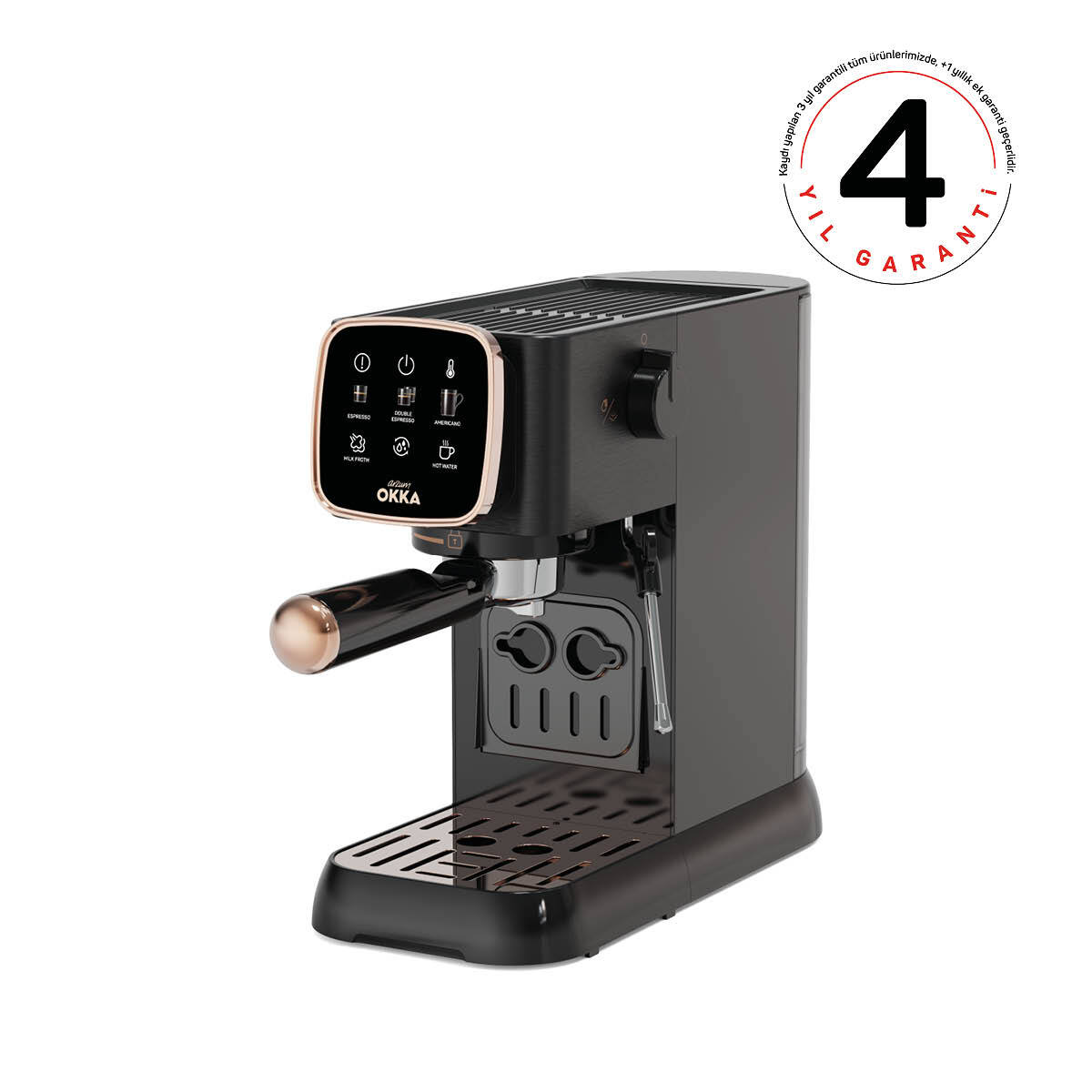 Arzum Ok0034-04 Okka Espressp Solo Yarı Otomatik Espresso Makinesi Bakır