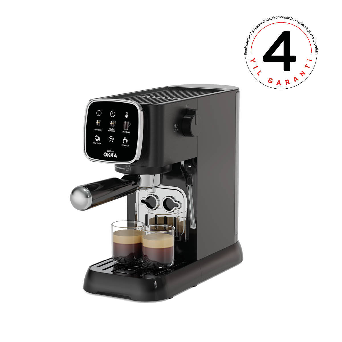 Arzum Ok0034-05 Okka Espressp Solo Yarı Otomatik Espresso Makinesi Krom