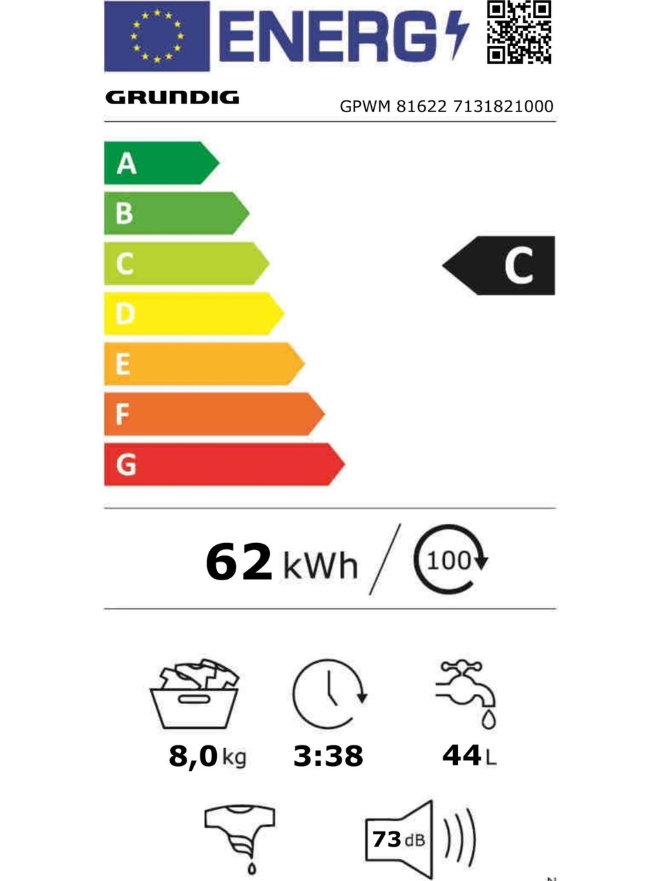 Grundig Gpwm 81622 8 Kg. Çamaşır Makinesi