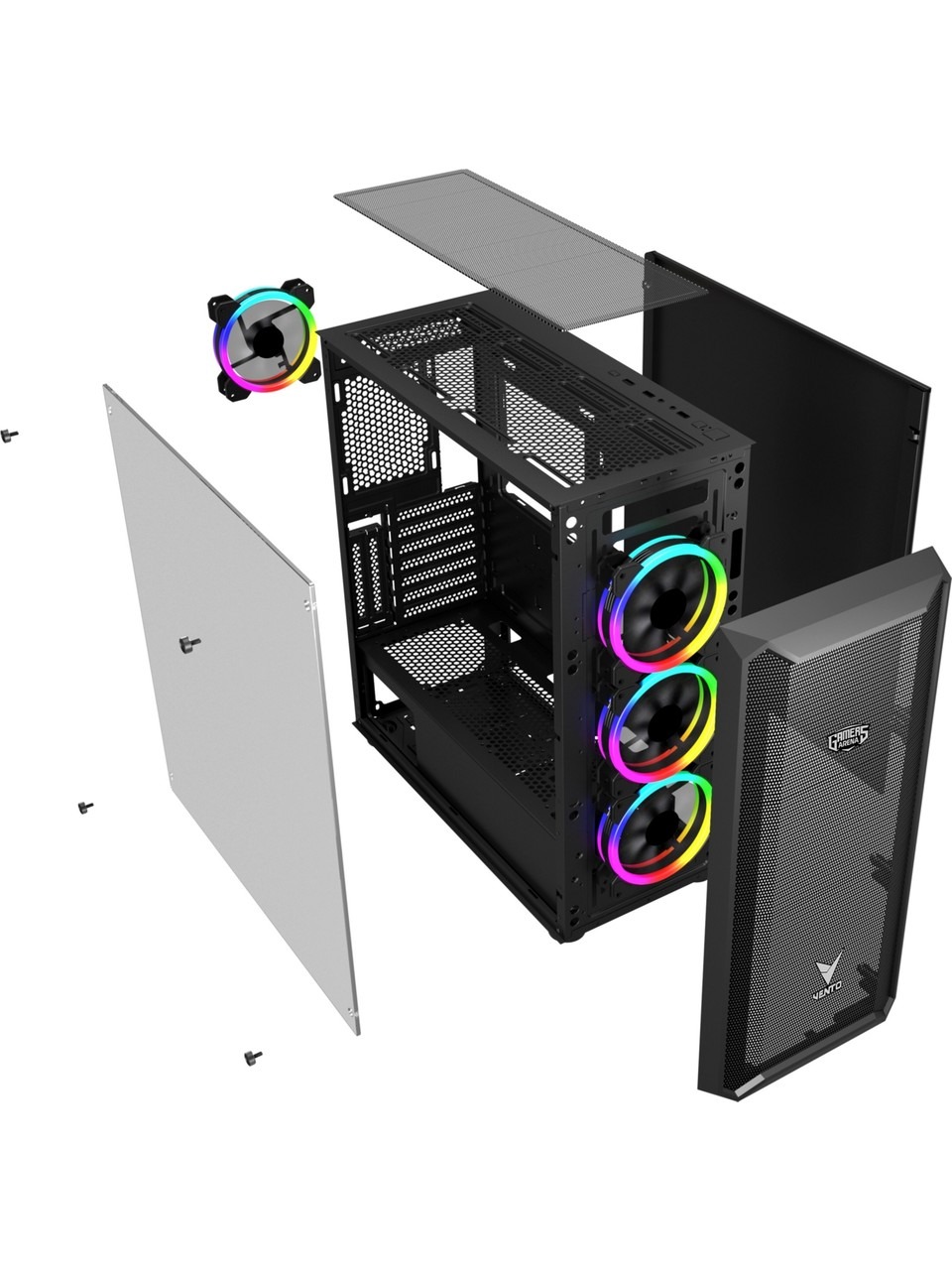 Gamers Arena Vento Vg16al Mesh 4x120mm Rgb Fan E-atx Gamıng Kasa