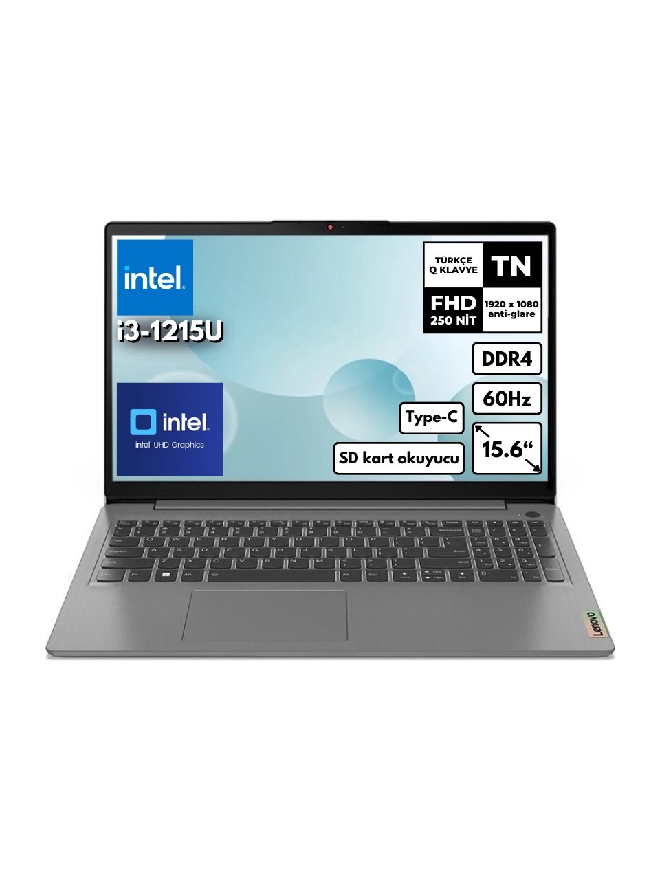 Lenovo IdeaPad 3 15IAU7 82RK018HTX i3-1215U 4 GB 512 GB SSD UHD Graphics 15.6