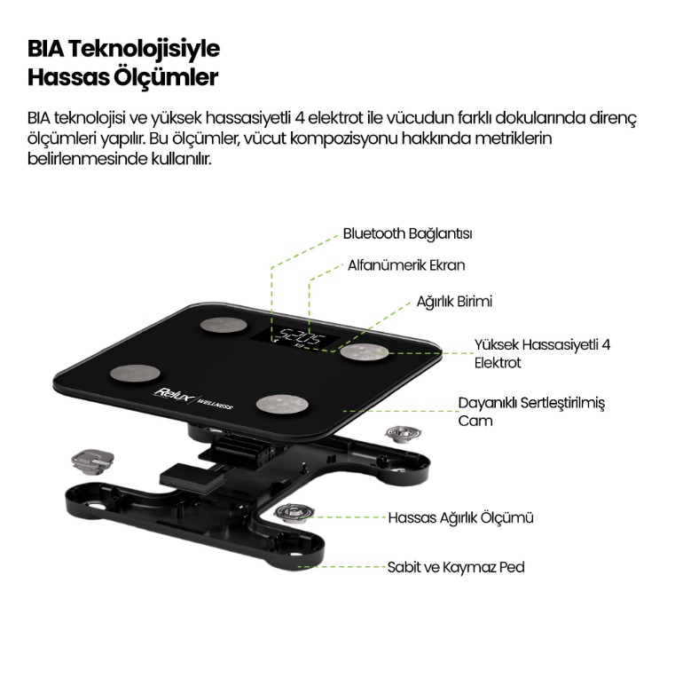 Relux Rbs2000 Akıllı Vücut Analiz Tartısı