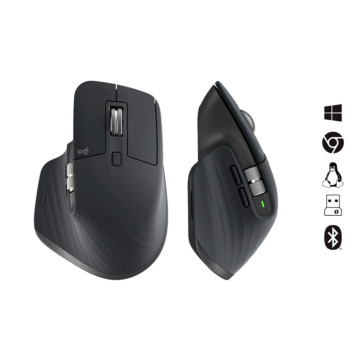 Logitech Mx Master 3S 910-006559 Siyah Şarjlı Sessiz Ergonomik Lazer Kablosuz Mouse Siyah